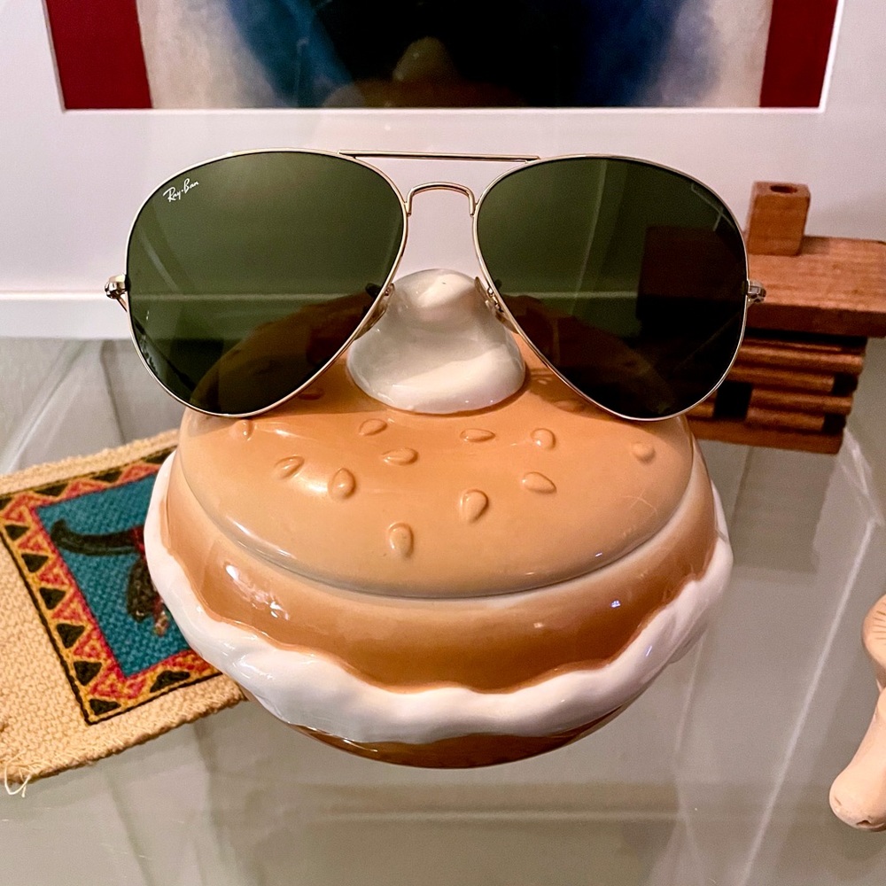 Ray-Ban Aviator Sunglasses in Classic Green/Gold